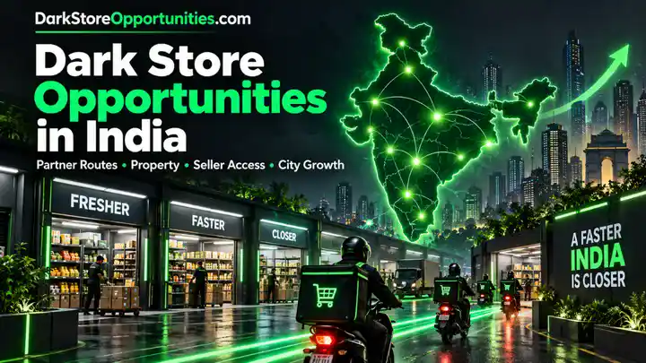 Dark store opportunities in India with partner, property, seller and city growth routes